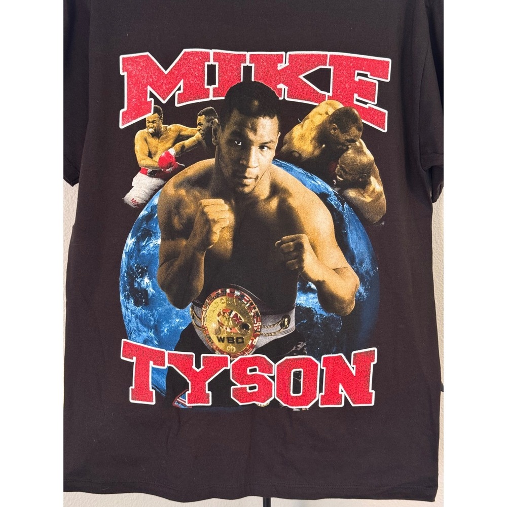 Mike Tyson Graphic T-Shirt Mens Medium Black Boxing WBC Vintage Style Bootleg Te
